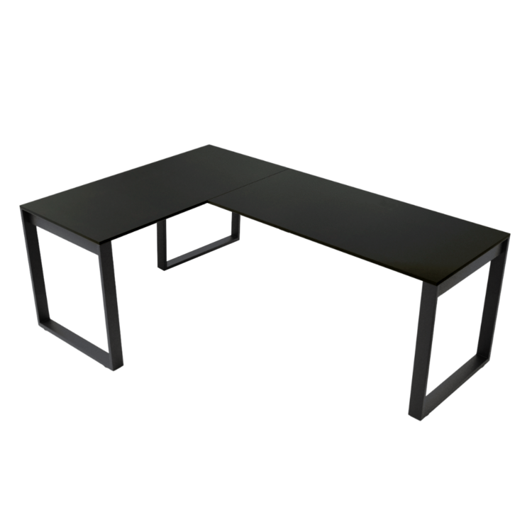 biurko narozne loft czarne lewostronne