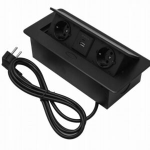 Gniazdo, mediaport 2x230V 1xUSB 1xUSB-C